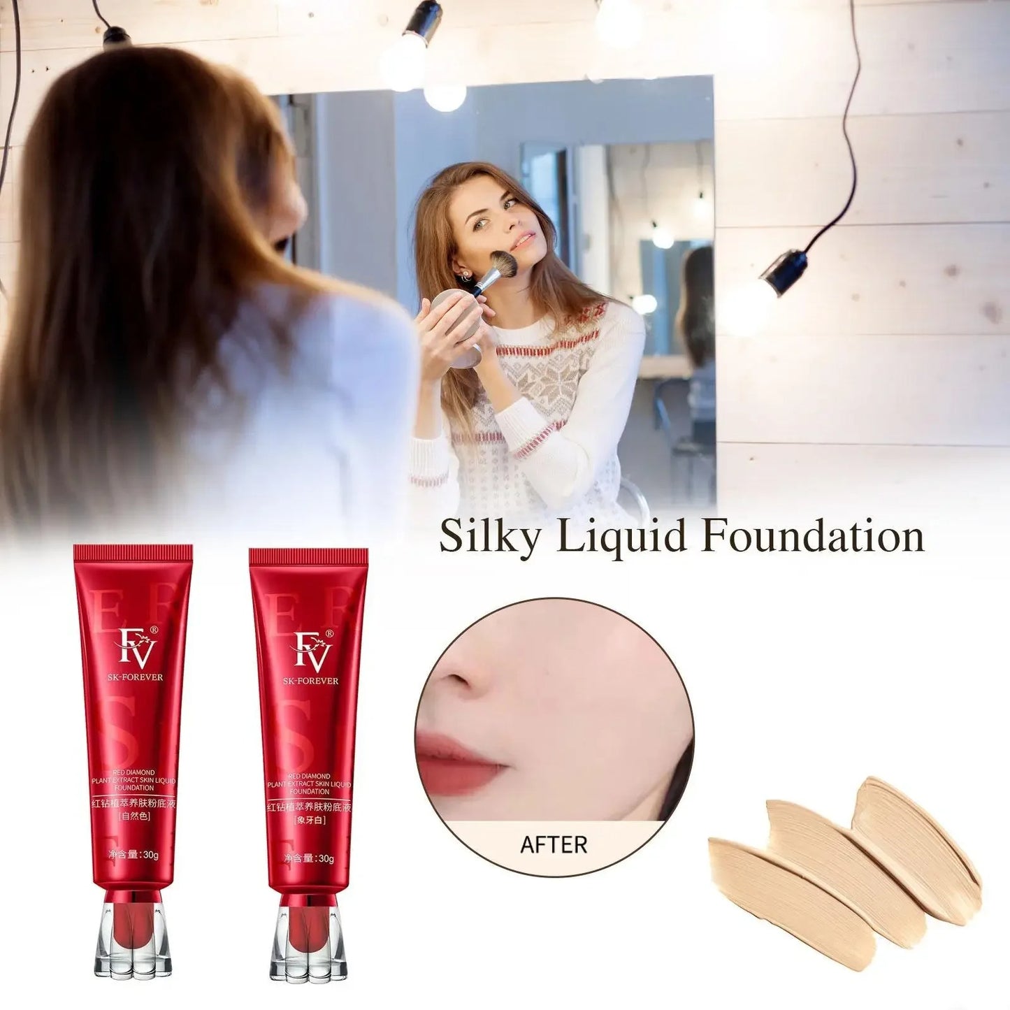 Fv Foundation, Oil Absorb Liquid Foundation | Best Tube Foundation 30g